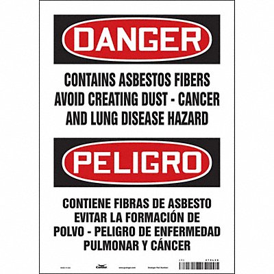 CONDOR 479L26 Safety Sign 14 in x 10 in Vinyl