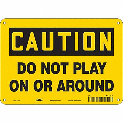 CONDOR 479L58 Safety Sign 7 in x 10 in Aluminum