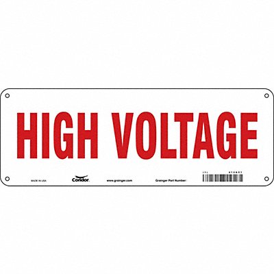 CONDOR 479N51 Safety Sign 5 in x 14 in Polyethylene