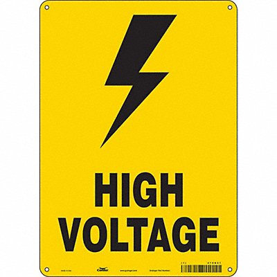 CONDOR 479N61 Safety Sign 14 in x 10 in Aluminum