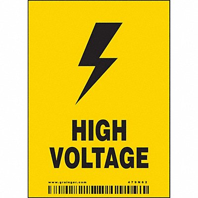 CONDOR 479N62 Safety Sign 4in x 2.875in Vinyl PK25