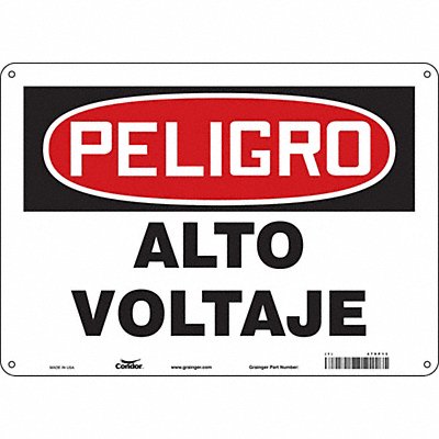 CONDOR 479P13 Safety Sign 10 in x 14 in Polyethylene