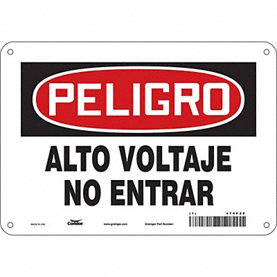 CONDOR 479P20 Safety Sign 7 inx10 in Polyethylene