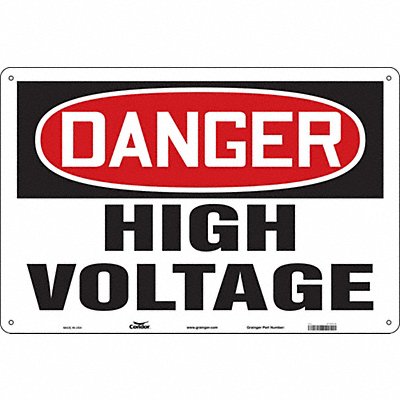 CONDOR 479P54 Safety Sign 24 in x 36 in Aluminum