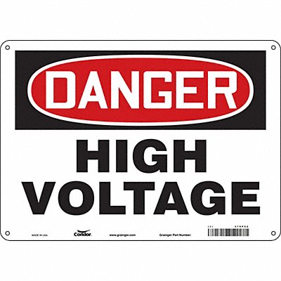 CONDOR 479P62 J6931 Safety Sign 10 in x 14 in Polyethylene