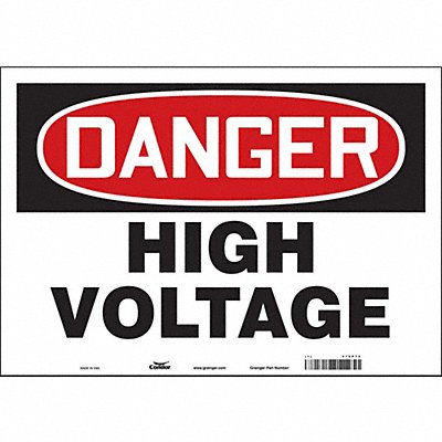 CONDOR 479P75 Safety Sign 14 inx20 in Vinyl