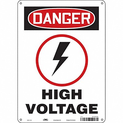 CONDOR 479P92 Safety Sign 14 in x 10 in Polyethylene