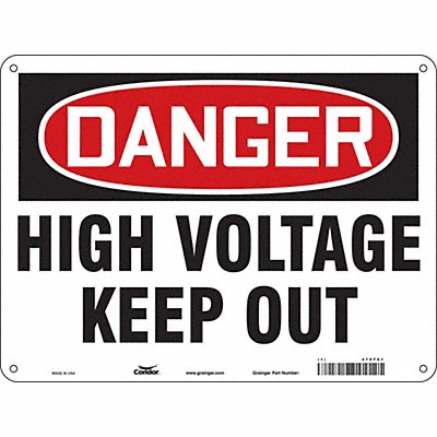 CONDOR 479T61 Safety Sign 18 inx24 in Aluminum