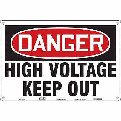 CONDOR 479T74 Safety Sign 24 in x 36 in Polyethylene