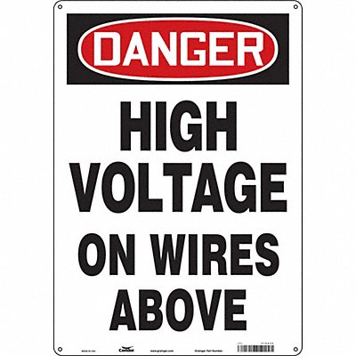 CONDOR 479U35 Safety Sign 20 in x 14 in Aluminum