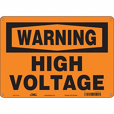 CONDOR 479W75 Safety Sign 10 inx14 in Aluminum