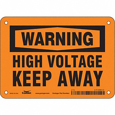 CONDOR 479W93 Safety Sign 5 inx7 in Vinyl
