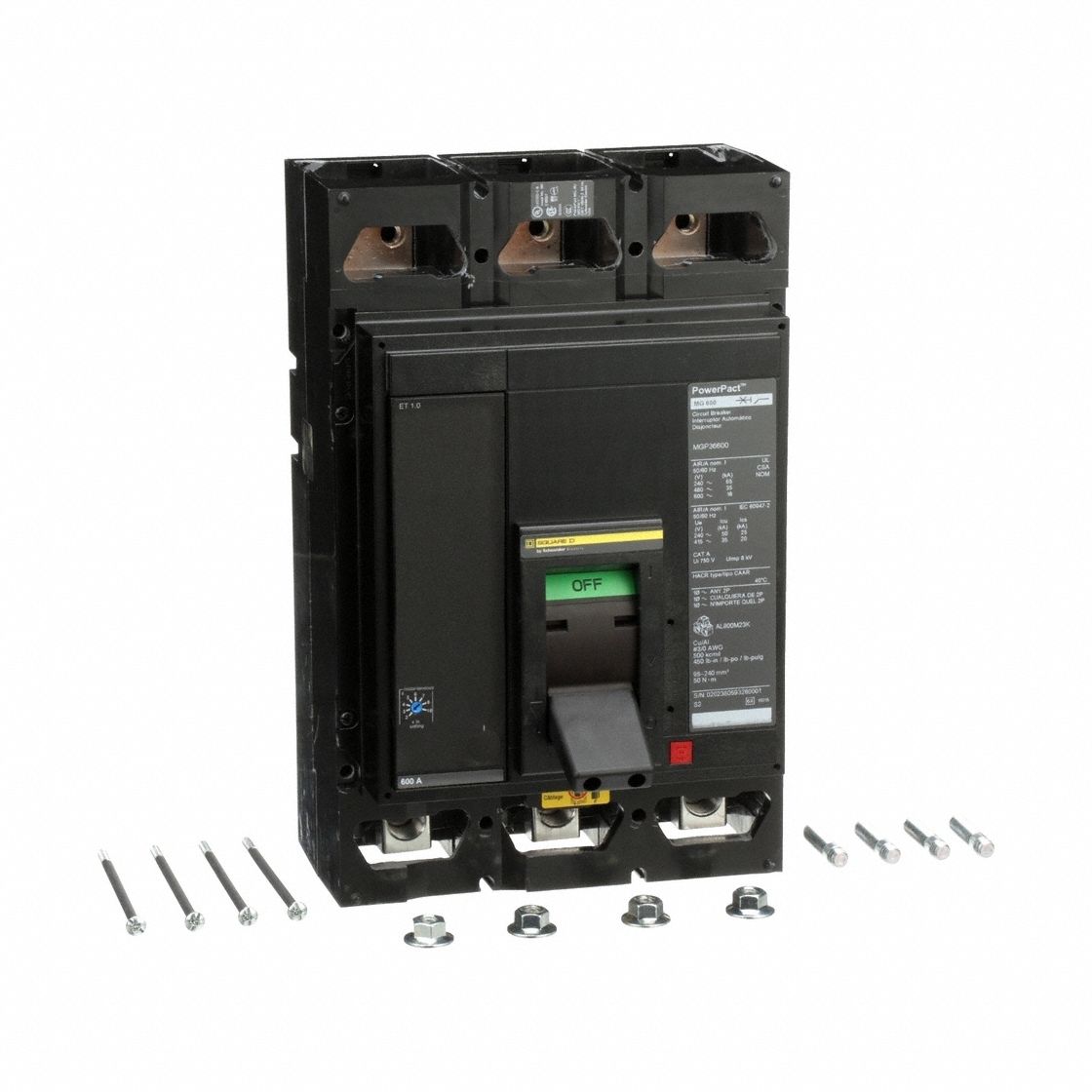 SQUARE D MGP36600 Molded Case Circuit Breaker 600V 600A