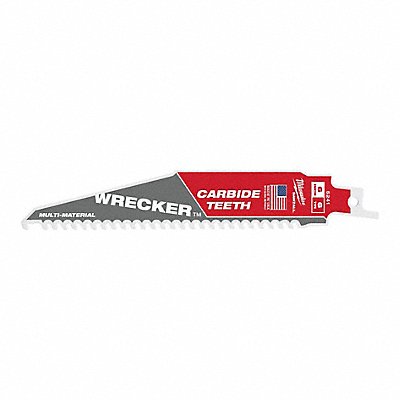 MILWAUKEE 48005341 Reciprocating Saw Blade L 6 TPI 6 PK3 Tapered