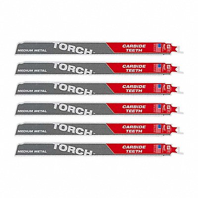 MILWAUKEE TOOL EQUIPMENT 48-00-5353, 48-00-5353 TPI10 (2) 12 w/Carbide SAWZALL Blade 3PK