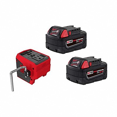MILWAUKEE 48-11-1852,28-4620 M18 XC5.0 Battery 2PK + M18 TOP-OFF