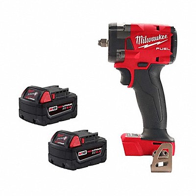 MILWAUKEE 48111852285420 M18 5.0 Battery 2PK + M18 Impact Wrench