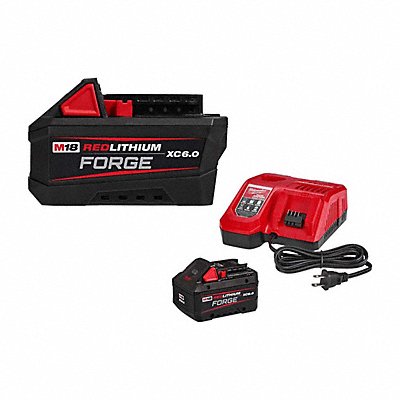 MILWAUKEE TOOL EQUIPMENT 48-11-1861, 48-59-1881 M18 RDL FORGE XC6.0 Battery + XC8.0 Kit