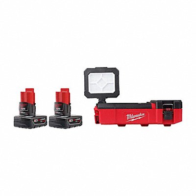 MILWAUKEE 48112412235620 M12 XC Bat 2PK+M12 PACKOUT Flood Light