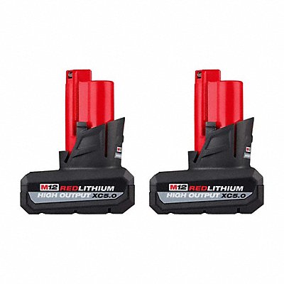 MILWAUKEE TOOL EQUIPMENT 4.81124504811245E+15 M12 REDLITHIUM HO XC5.0 Battery (2PK)