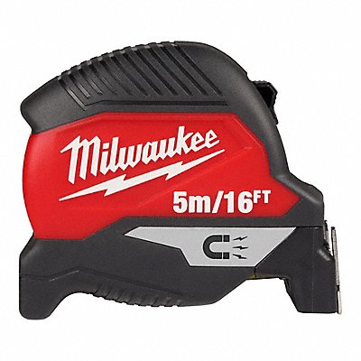 MILWAUKEE 48221017M Tape Measure 16 ft L Blade SAE