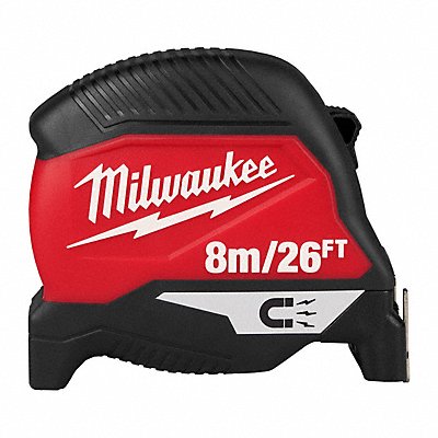 MILWAUKEE 48221026M Tape Measure 26 ft L Blade SAE