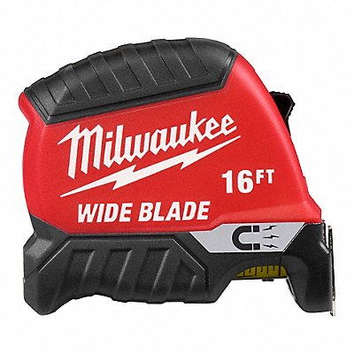 MILWAUKEE 48221216M Tape Measure 16 ft L Blade SAE