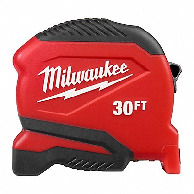 MILWAUKEE 48221730 Tape Measure 30 ft L Blade SAE
