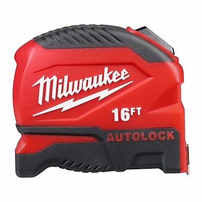 MILWAUKEE 48221816 Tape Measure 16 ft L Blade SAE