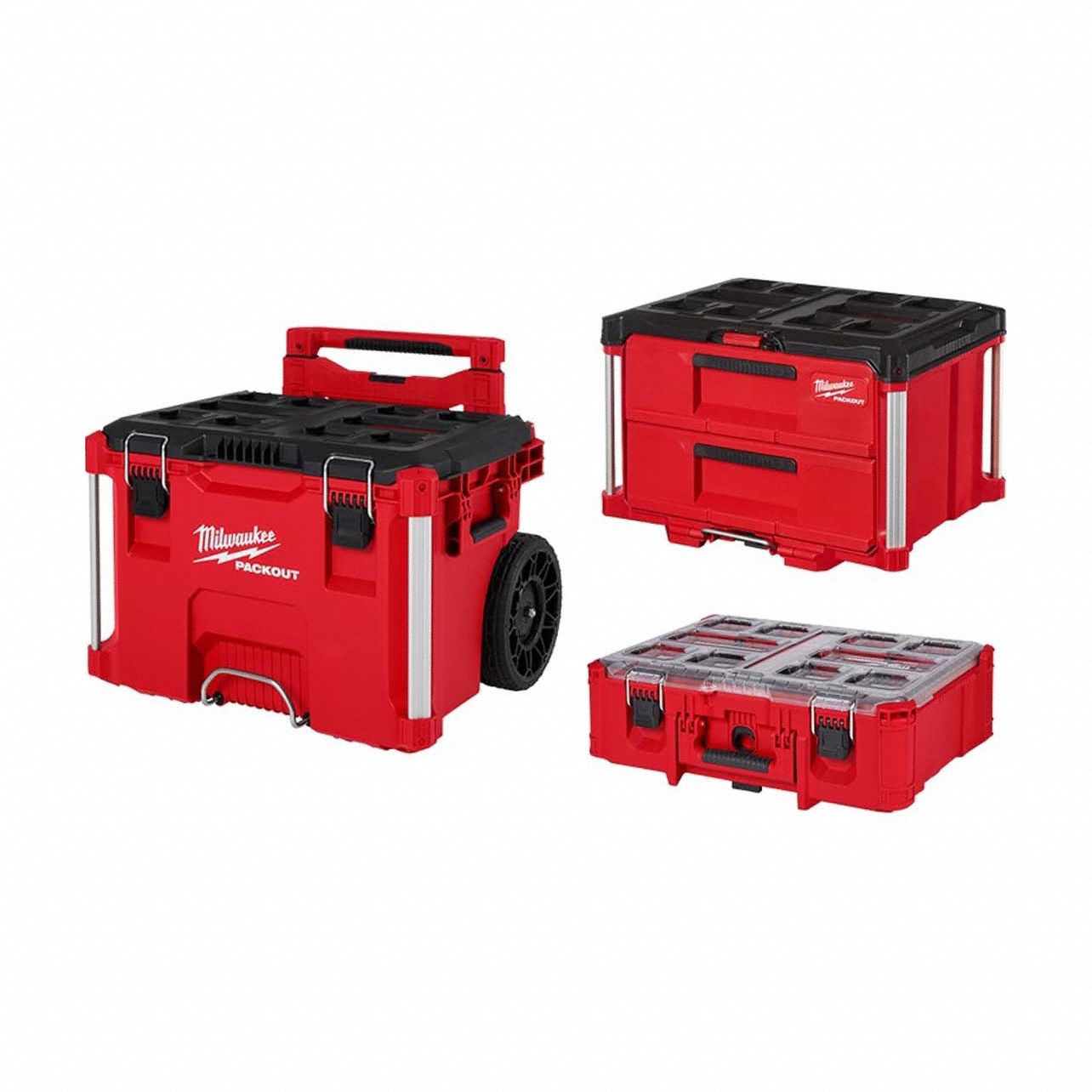 MILWAUKEE 4.82284274822844E+23 Rolling Toolbox +2Drawer +Deep Organiser
