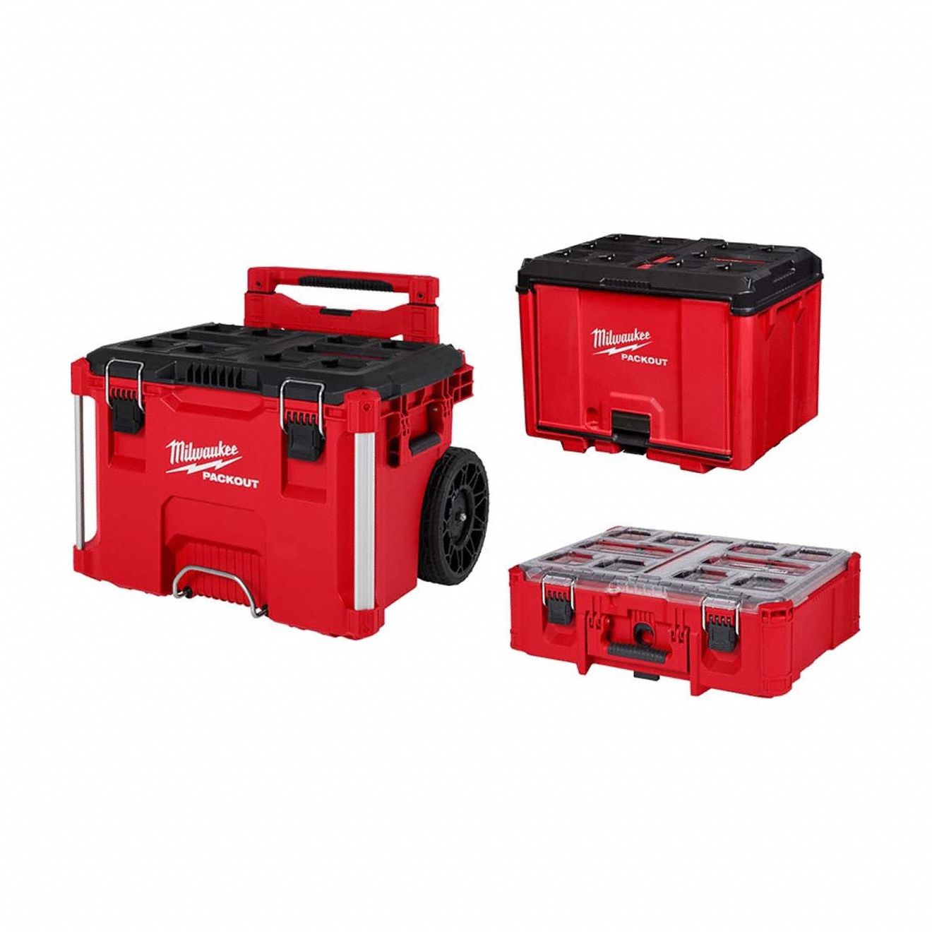 MILWAUKEE 4.82284274822844E+23 Rolling Toolbox + Cabinet+Deep Organiser