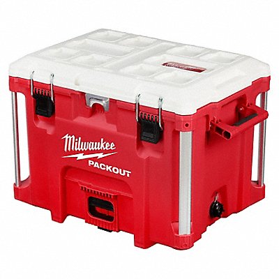 MILWAUKEE 48228462 Cooler Red 40 qt 16-1/4 L 22 W 17 H