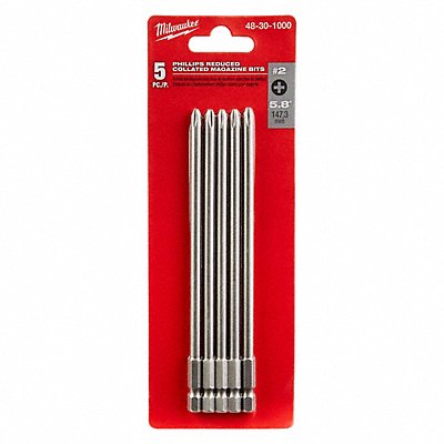 MILWAUKEE 48301000 5-Piece Phillips Collated Magazine Bits