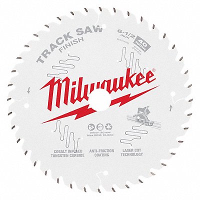 MILWAUKEE 48400625 Track Saw Blade 0.063 Thick Round Arbor