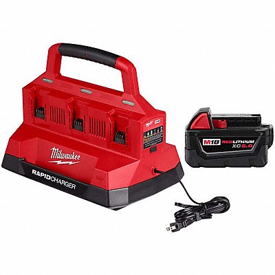 MILWAUKEE 48-59-1809, 48-11-1850 Charger and Battery M18™ REDLITHIUM™, Li-ion, Charger Included, 1 Batteries Included