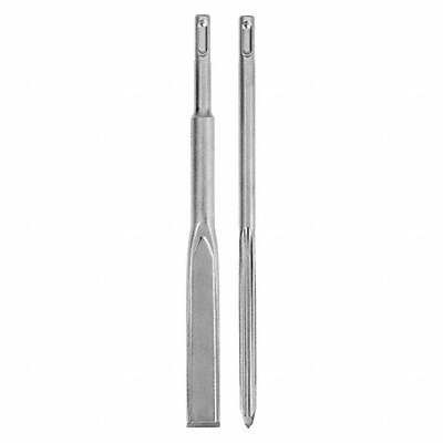 MILWAUKEE 48626080 SDS-Plus Sledge Bull Pnt Flat Chisel 2PK