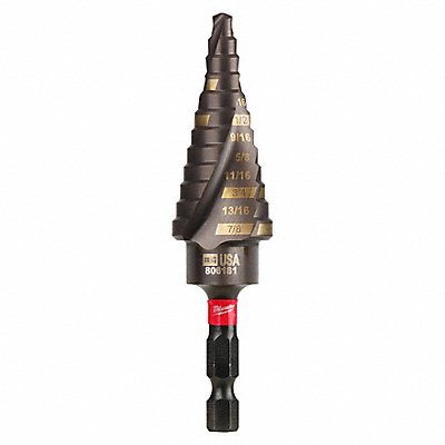 MILWAUKEE 48899244 Step Cone Drill 3/16in to 7/8in Titanium