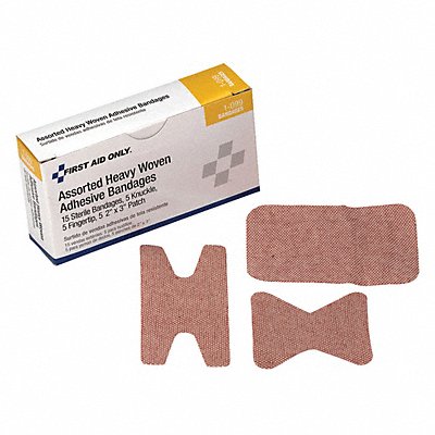 GRAINGER 1099 Fingertip/Knuckle Bandages Fabric PK16