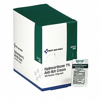 GRAINGER 90969 Topical Anti-Itch 0.004oz Cream 100ct