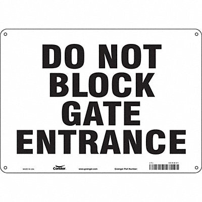 CONDOR 480G41 Safety Sign 10 in x 14 in Polyethylene