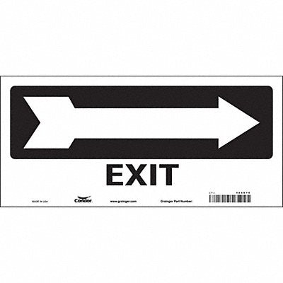 CONDOR 480G78 Safety Sign 6 1/2 in x 14 in Vinyl