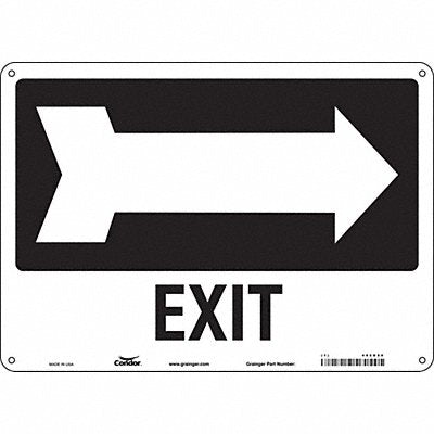 CONDOR 480G80 Safety Sign 10 in x 14 in Aluminum
