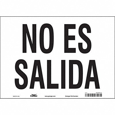 CONDOR 480H14 Safety Sign 10 in x 14 in Vinyl
