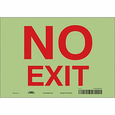 CONDOR 480H29 K2119 Safety Sign 7 in x 10 in Glow Vinyl