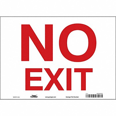 CONDOR 480H39 J7055 Safety Sign 10 in x 14 in Vinyl