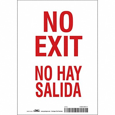 CONDOR 480H51 Safety Sign 10 in x 7 in Vinyl