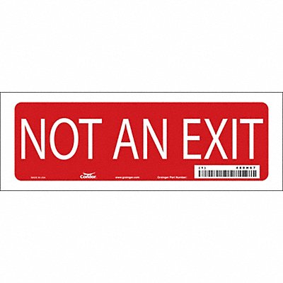 CONDOR 480H67 Safety Sign 3 1/2 in x 10 in Vinyl