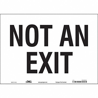CONDOR 480H94 Safety Sign 10 in x 14 in Vinyl