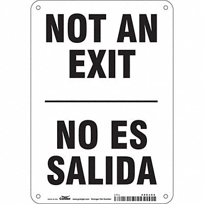 CONDOR 480J02 Safety Sign 10 in x 7 in Polyethylene