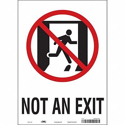 CONDOR 480J21 Safety Sign 14 in x 10 in Vinyl